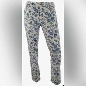 Lauren Ralph Lauren Modern Straight Ankle Jeans floral size 4. EUC